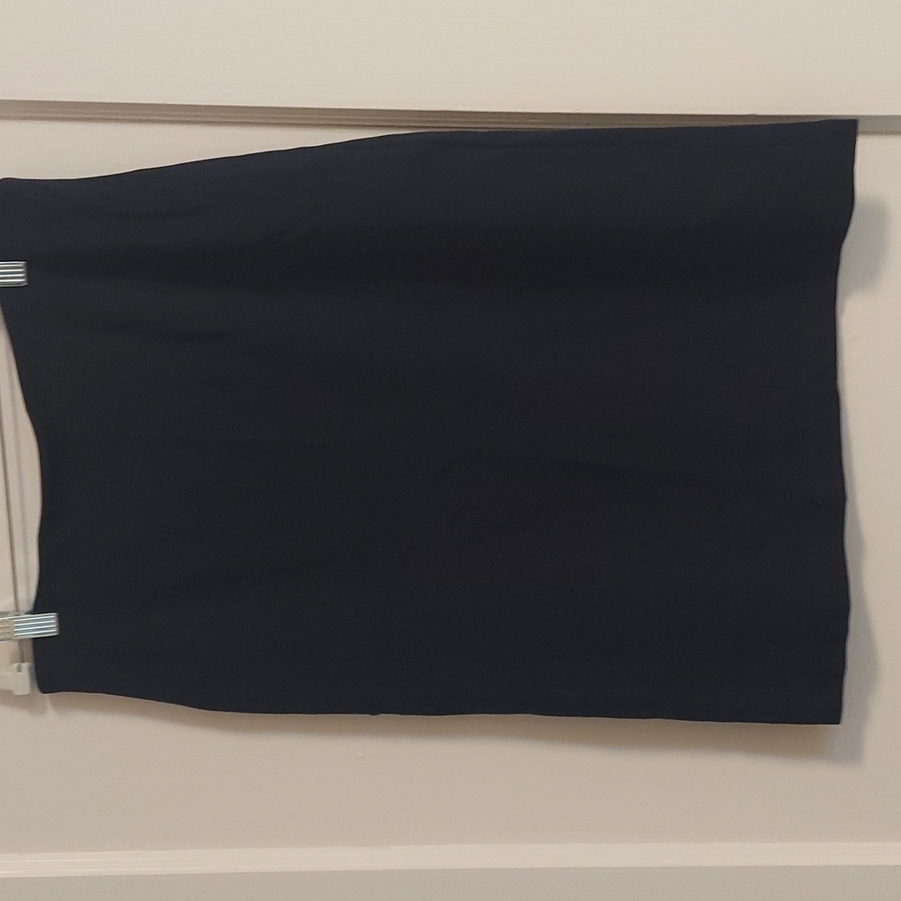 Navy blue skirt.